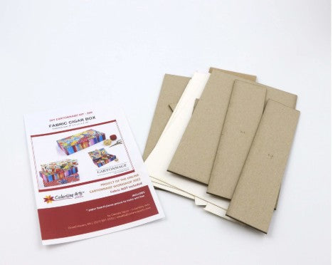 Fabric Cigar Box DIY kit, Cartonnage Kit 209 from Colorway Arts