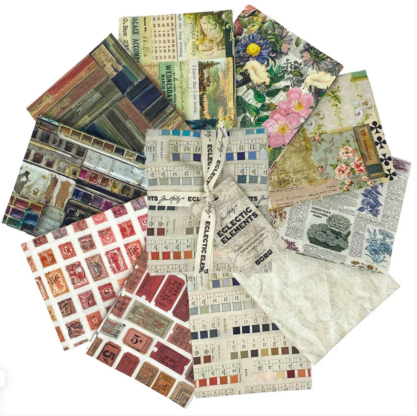 Tim Holtz Eclectic Elements Multi Palette Fat Quarter Bundle