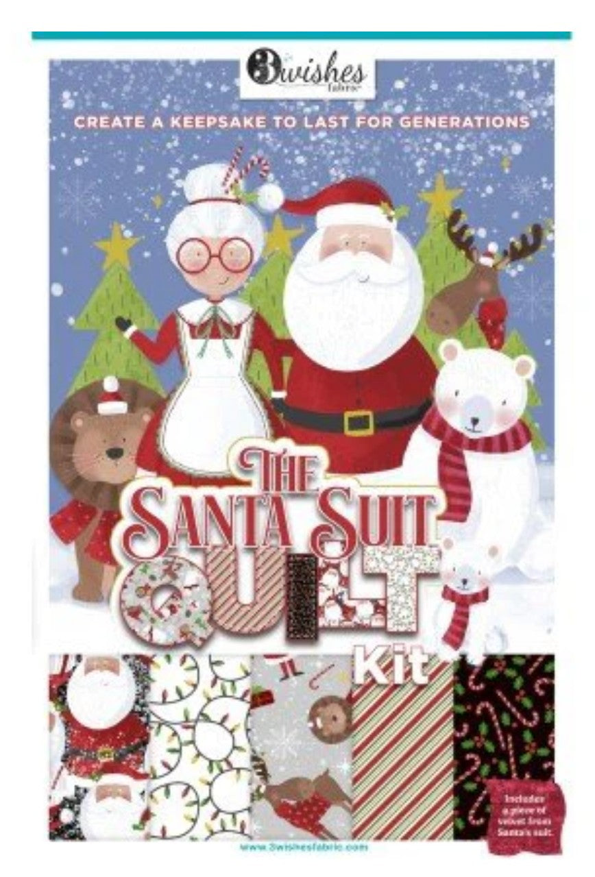 ***2026 PREORDER*** Kit Multicolor Santa Suit Quilt Kit Box The