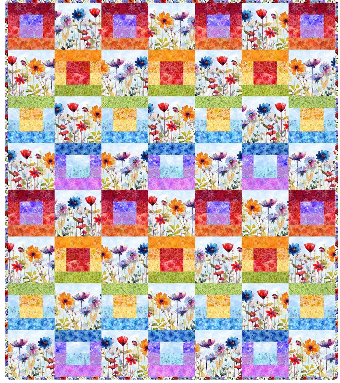 Blooming Night & Day Strip Quilt Pattern BDNSQPATT by Jason Yenter from In the Beginning Fabrics