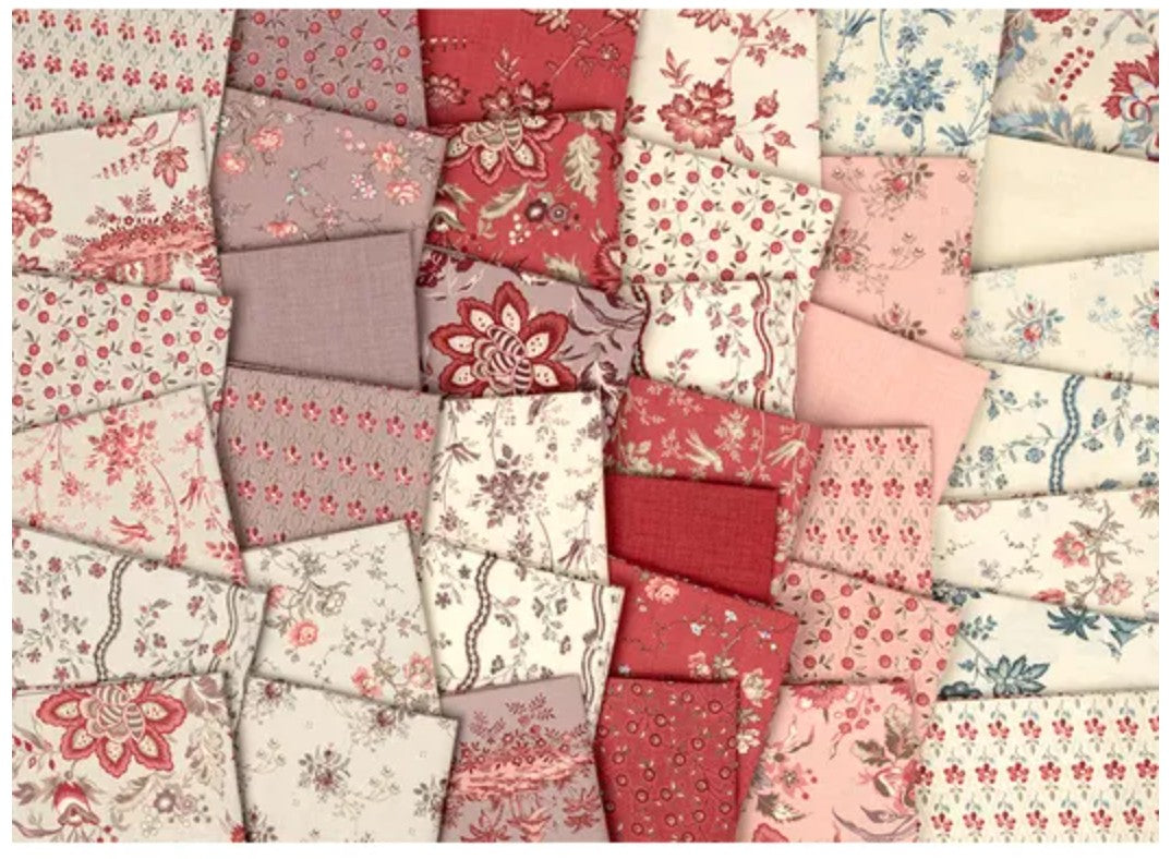 Fleur de Paris MINI Charm Pack French General 2.5 Inc Squares from Moda Fabrics