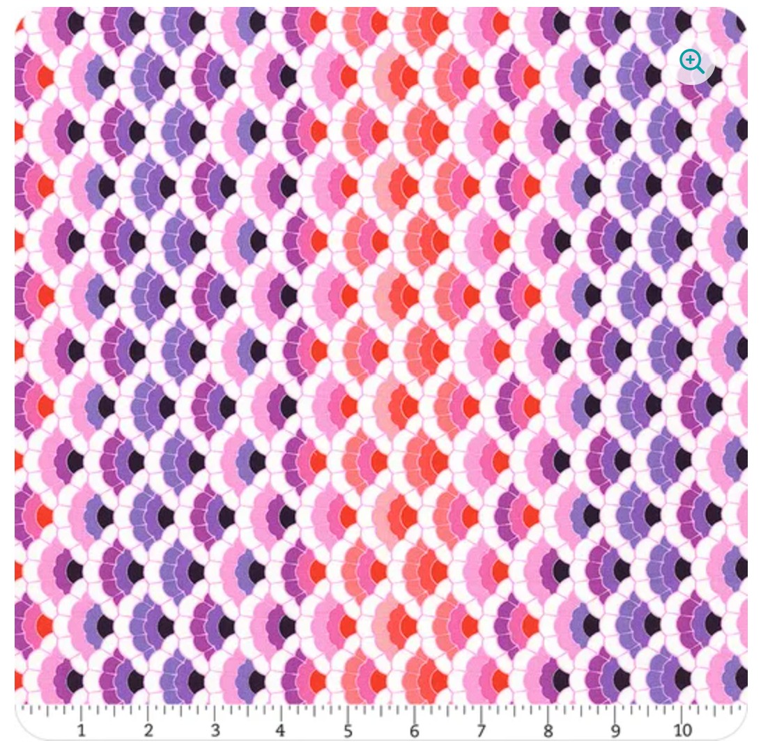 Floral Reef Ultraviolet Aquatic Lace Yardage SKU# PWTP269-ULTRAVIOLET by Tula Pink from FreeSpirit Fabrics