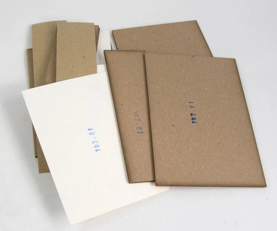 Cartonnage box DIY kit, kraft cardboard panels for medium box assembly