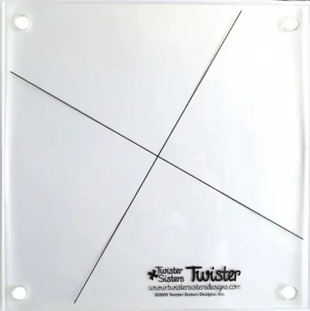Quilting pinwheel template sheet with diagonal cross lines for fabric cutting