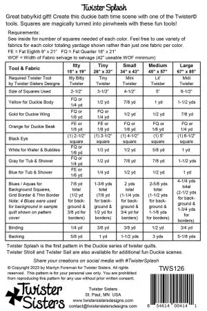 Twister Splash # TWS126 from Twisted Sisters Designs