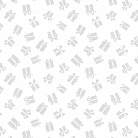 Bow print fabric in white on white