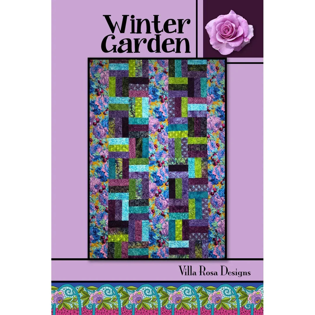 Winter Garden quilt pattern by Villa Rosa Designs, multicolor patchwork block design