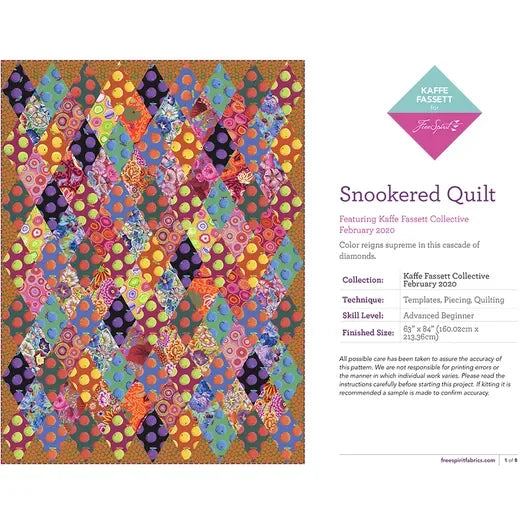Snookered quilt pattern cover with multicolor circular patchwork design