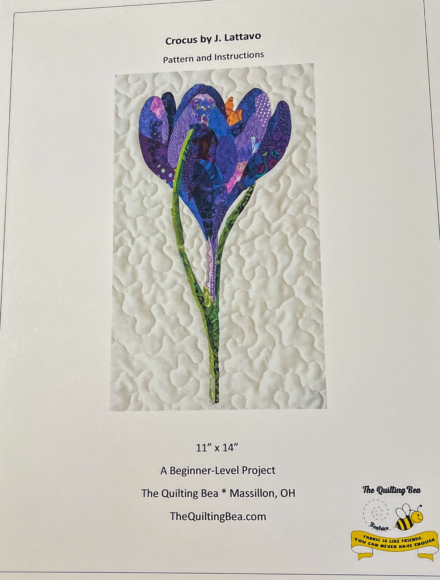 Crocus Beginner Collage Pattern & Instructions