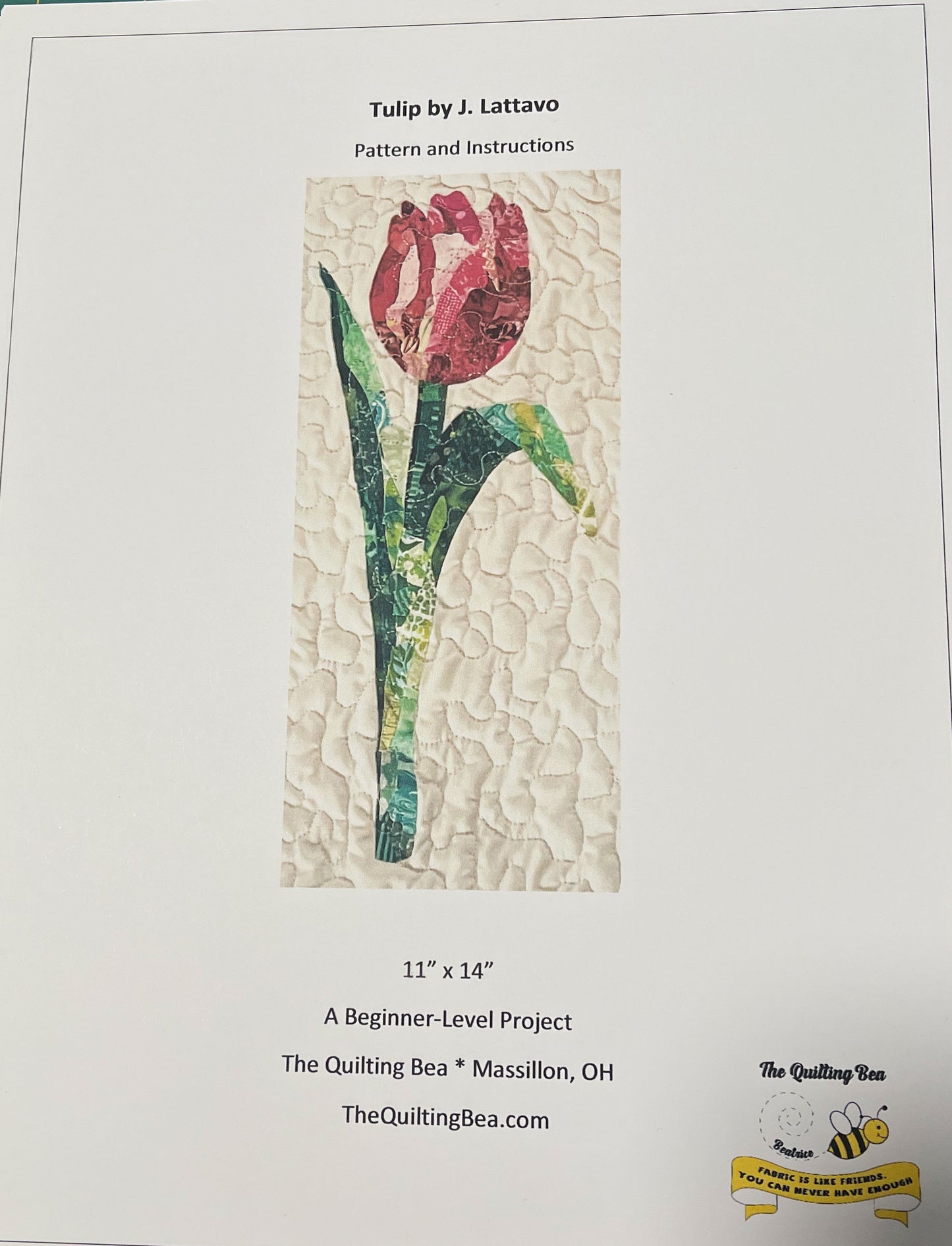 Tulip Beginner Collage Pattern & Instructions