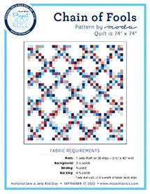 Chain of Fools quilt pattern jelly roll free by Moda, fabric requirements diagram