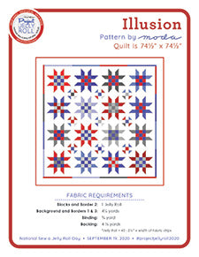 Illusion quilt pattern jelly roll free, Moda Fabrics fabric design cover