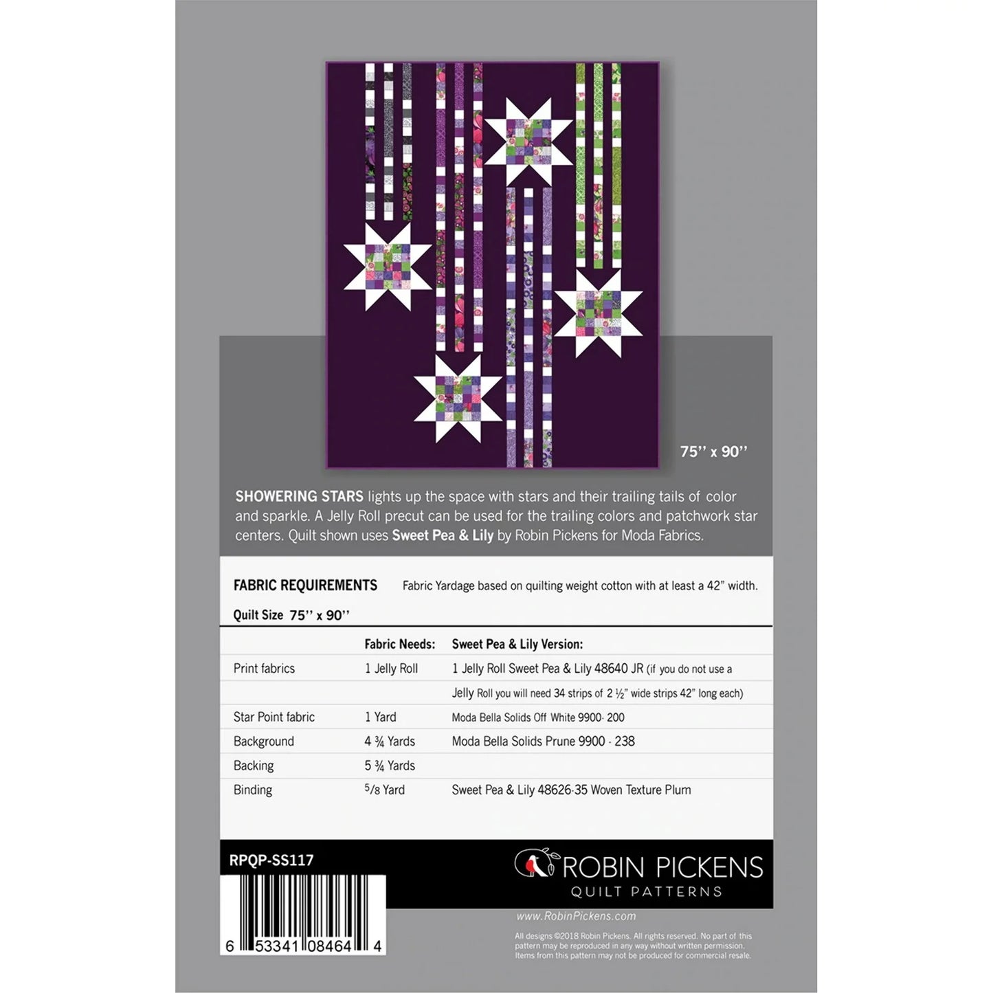 Showering Stars Quilt Pattern by Robin Pickens