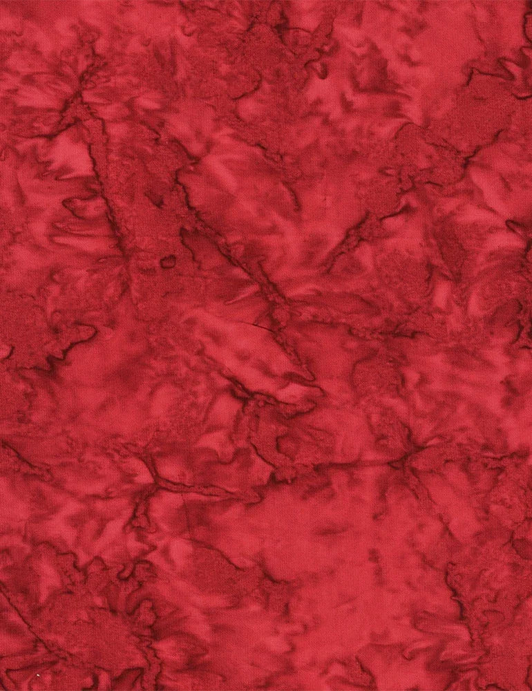 Red abstract floral botanical cotton fabric with detailed swirling vine texture