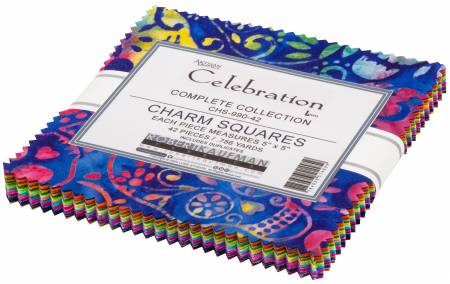 NEW BUNDLE! FREE CUPCAKE MIX #3 Robert Kaufman Celebration Batik 5" Squares Pack