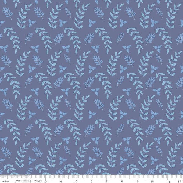 Poppy and Posey Leaves Amethyst from Riley Blake Sold by the Half Yard