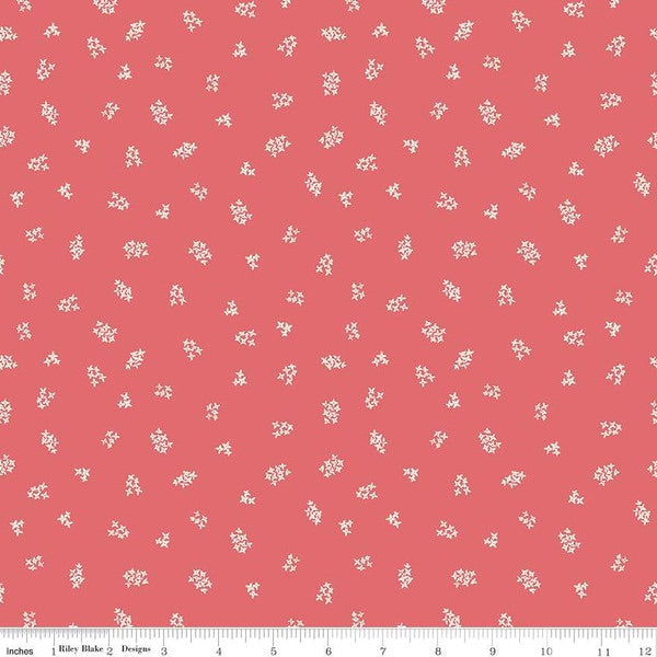 Faith Hope and Love Blossoms Berry from Riley Blake