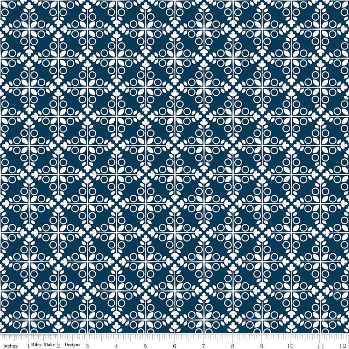 Garden Party Trellis Navy from Riley Blake Sold by the Half Yard