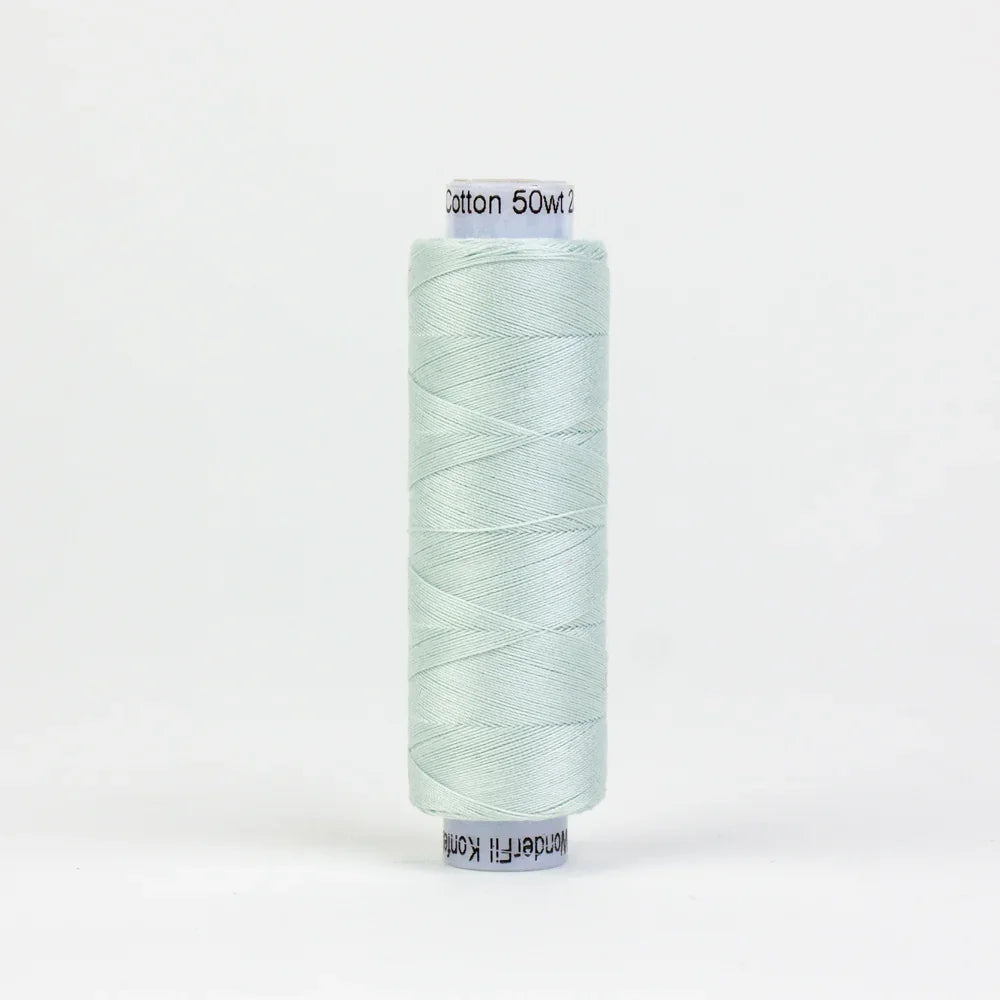 Pale blue cotton thread spool, 50 wt