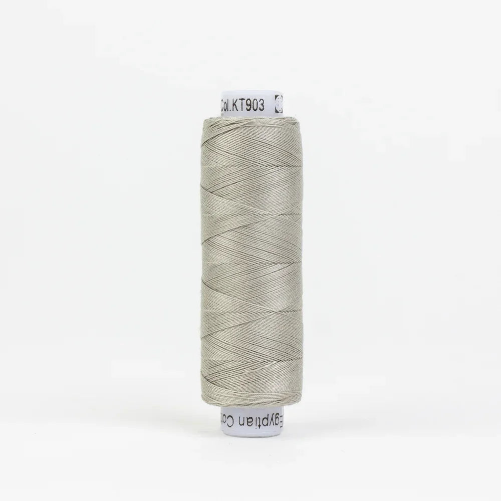 Spool of very light grey thread yarn
