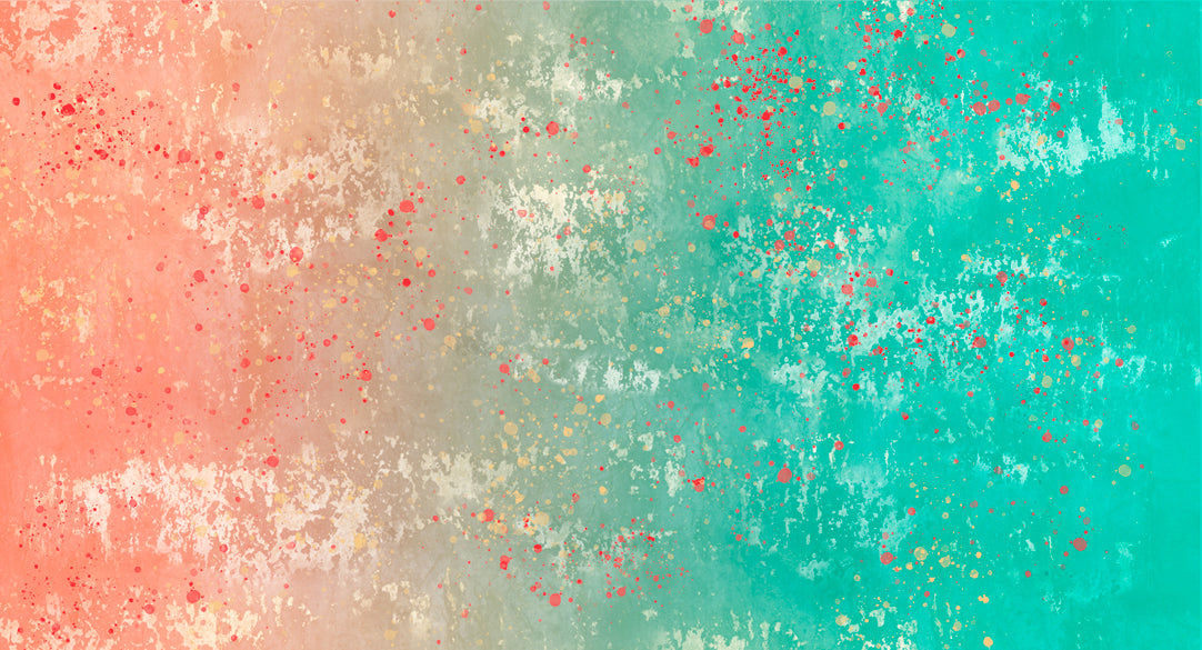 32" remnant Lipstick Cowgirl Orange Aqua from Moda Fabrics Sold by the Half Yard