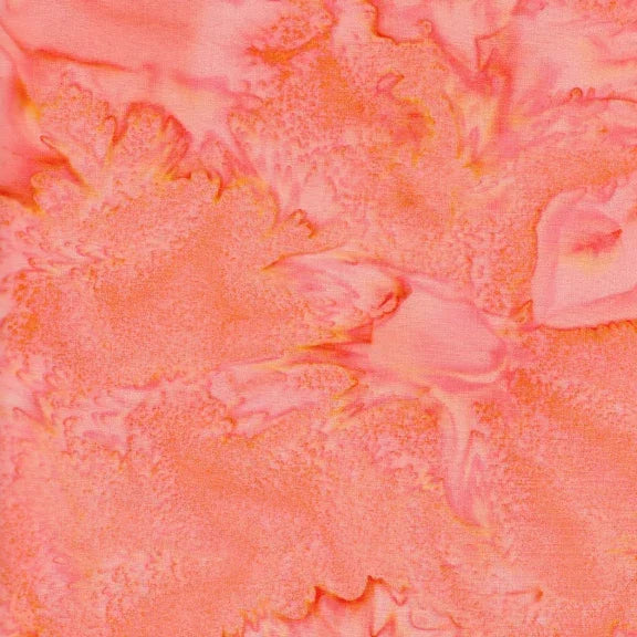 Pink batik fabric with soft floral pattern
