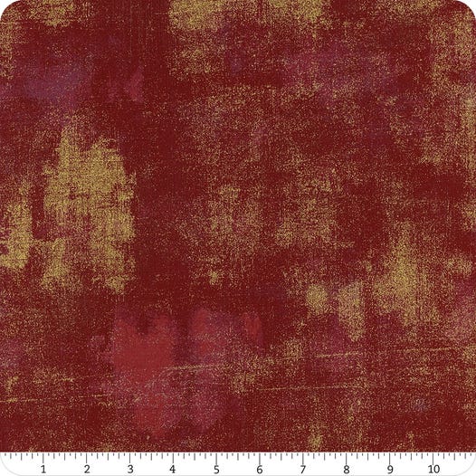 last chance one yard cut Grunge Burgundy Metallic from Moda Fabrics