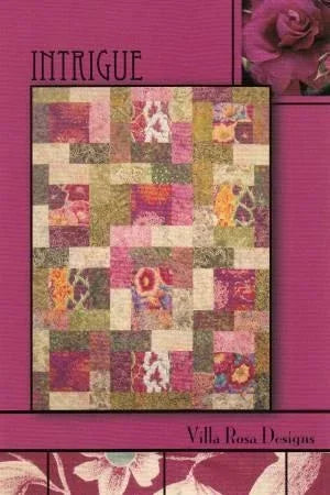 Intrigue quilt pattern by Villa Rosa Designs, patchwork squares in multicolor tones