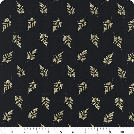 FIGO Heavenly Hedgerow Black Leaves Yardage 90588-99 from Northcott Sold by the Half Yard