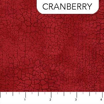 Cranberry red crackle fabric with fine network pattern, quilting cotton swatch