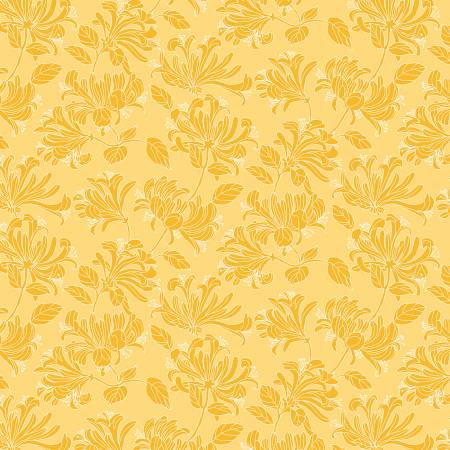 Sun Honeysuckle Tonal from the Hummingbirds & Honeysuckle Collection for Benartex