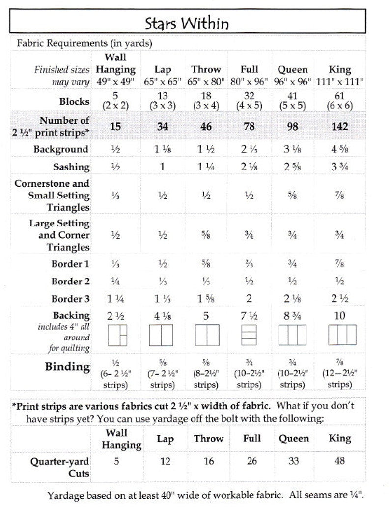 Stars Within Quilt Pattern