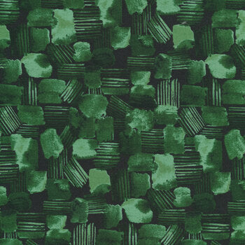 29" remnant Refresh Green Tiles by FIGO Fabrics Sold by the Half Yard