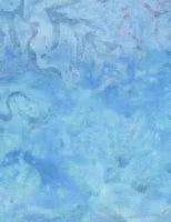 Timeless Treasures batik fabric with blue static leaves pattern