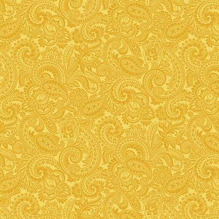 Flower Festival Lemon Paisley by Benartex