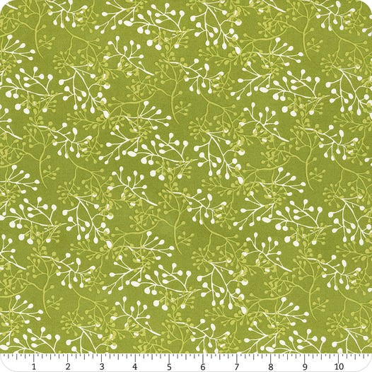 Last Chance One Yard Cut Pansy's & Posies Fern Spring Bunch by Moda Fabrics