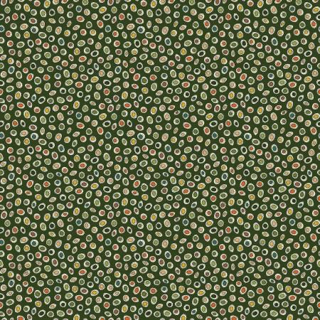 Pumpkin & Spice Dark Green Spice Dot from Benartex Designer Fabrics