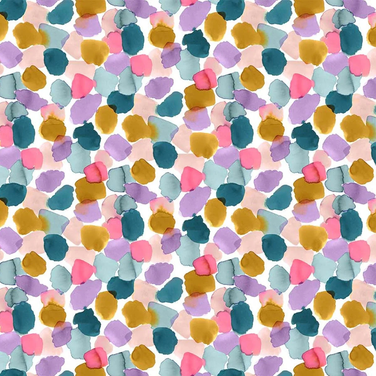 Cotton quilting fabric with multicolor painter palette pattern