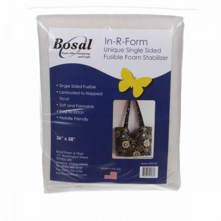Single-sided fusible foam stabilizer sheet, off-white, 58in x 36in