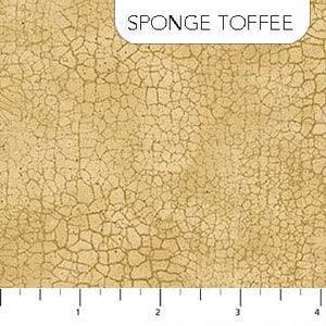 Crackle sponge toffee fabric with tan-gold cracked pattern