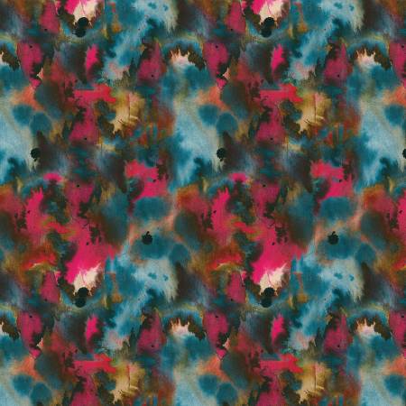 Reflections Painted Prism Red/Teal 13497B-10 Sold by the Half Yard