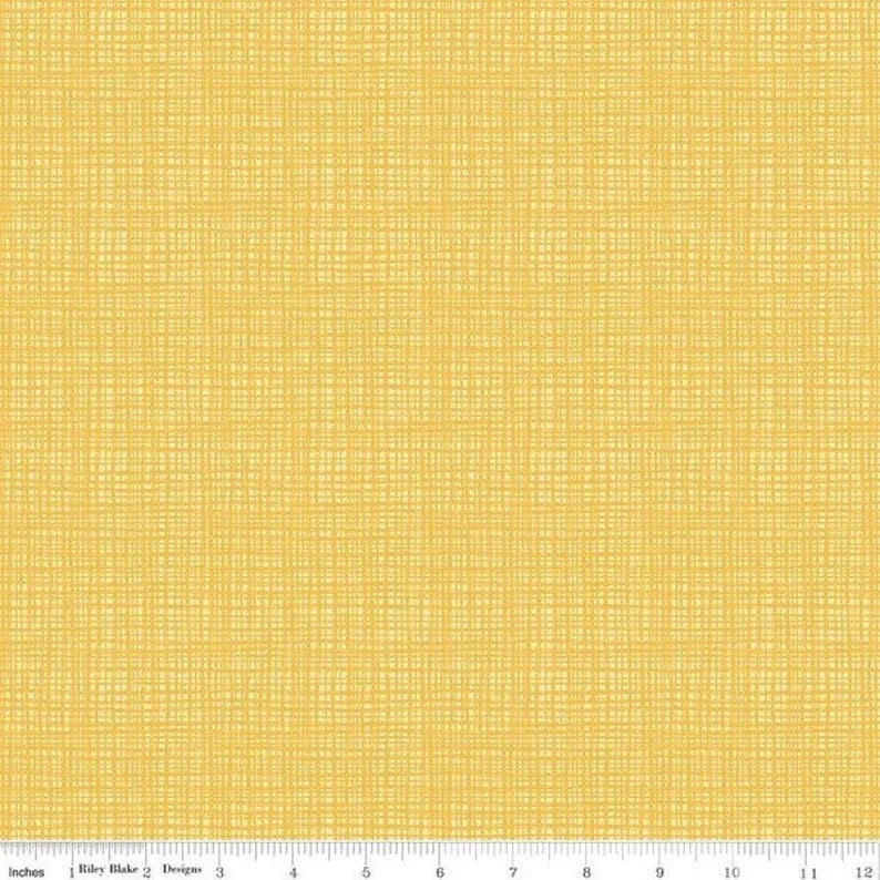 Saffron textured cotton fabric by Riley Blake with fine grid texture