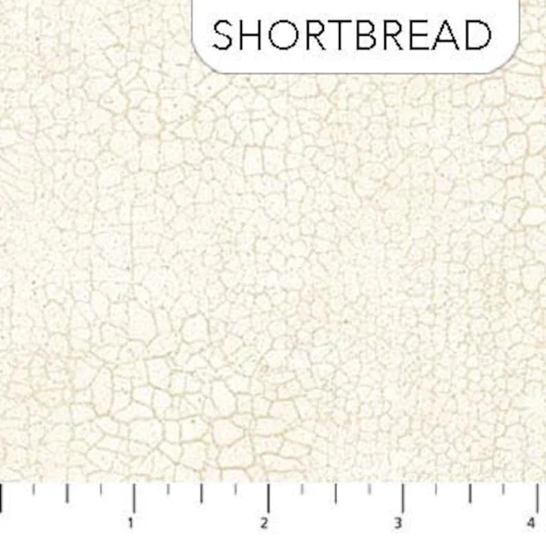Crackle shortbread fabric with light cream geometric pattern, small scale detail
