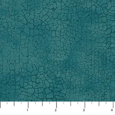 Teal crackle pattern fabric with irregular pebble-like texture