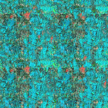 Turquoise/Orange Impressions Blender from Benartex