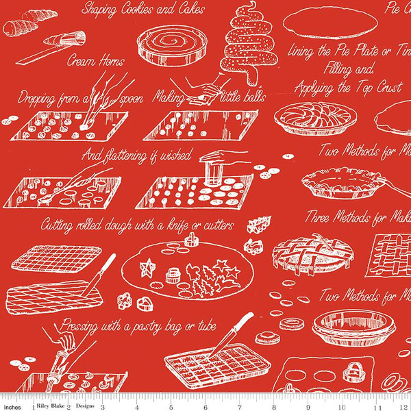 23" remnant Snow Sweet Vintage Cookbook from Riley Blake