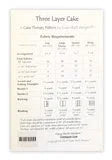 Three Layer Cake quilt pattern instruction page by Cozy Quilt Designs, diagrams and list