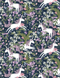 1 Yard Cur Unicorns in Magical Forest from Timeless Treasures