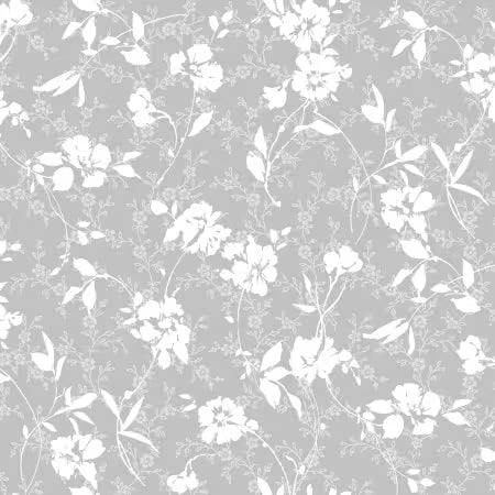 Moonlit Walk Grey Vine Floral # 11013M-K from Maywood Studio