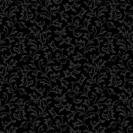 Moonlit Walk Black Scrolling Leaf # 11015M-J from Maywood Studio